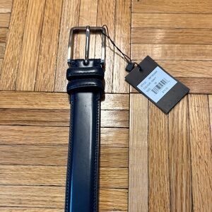 Men's navy Leather Belt